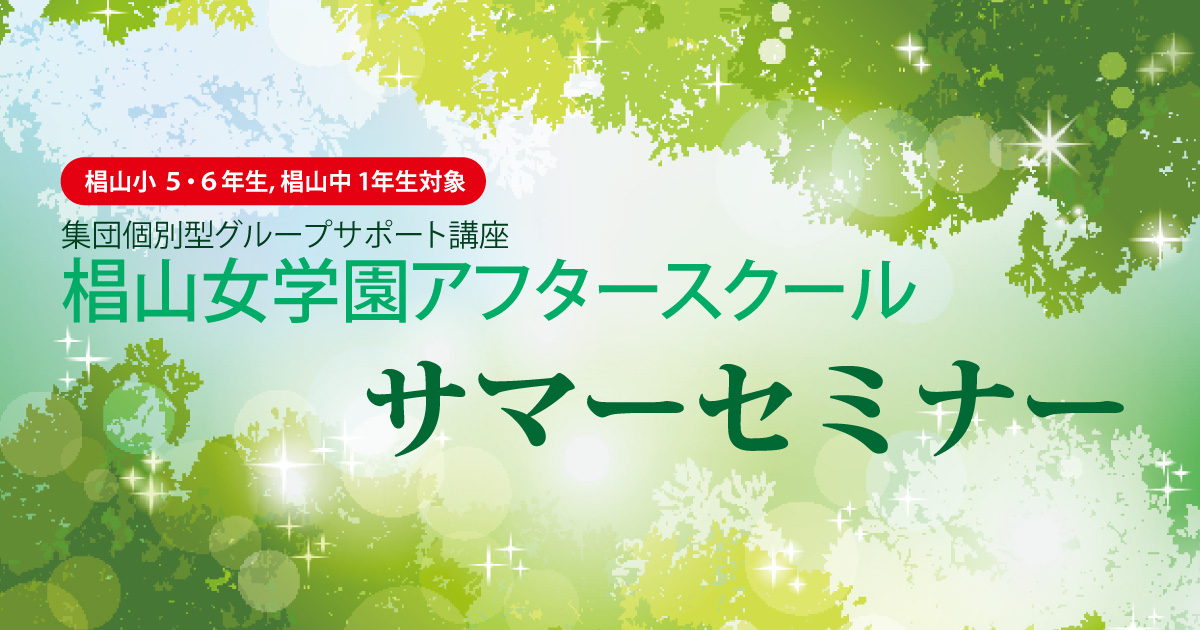 集団個別型グループサポート講座椙山女学園アフタースクール『サマーセミナー』