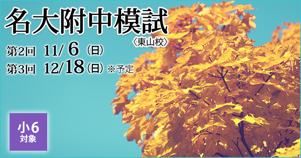 名大附属中合格を目指す小6生に贈る「現在の力を知る+合格力を養成する」模試『名大附中模試』 〜名大附中学受験に必要なことは、すべてオンリー・ワン・スクールのアンファンで〜