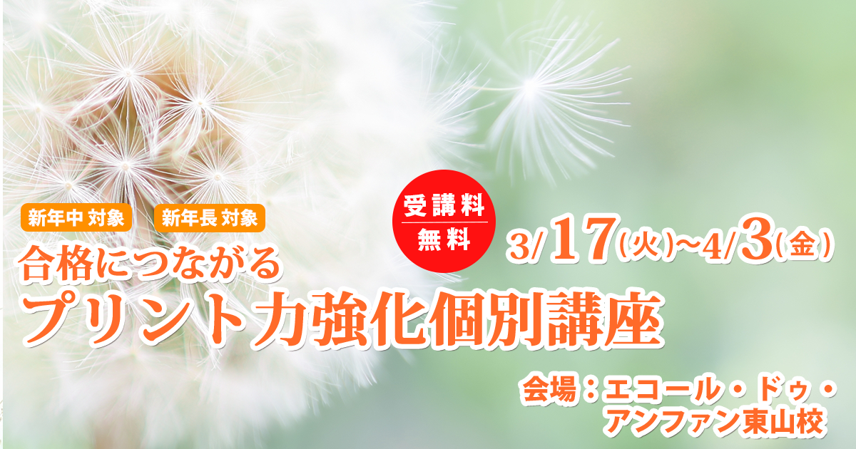 プリント力強化個別講座