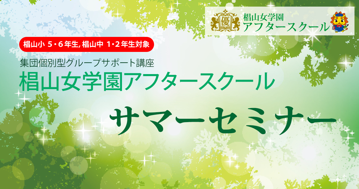 集団個別型グループサポート講座椙山女学園アフタースクール『サマーセミナー』