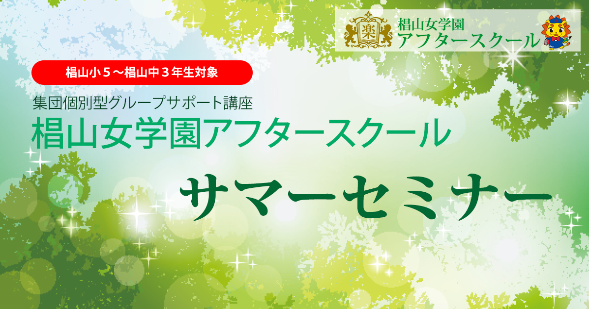 集団個別型グループサポート講座椙山女学園アフタースクール『サマーセミナー』